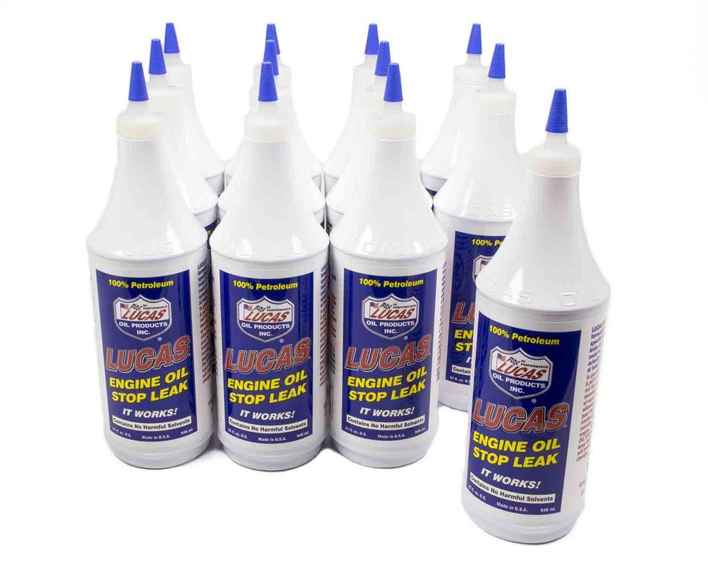 LUCAS OIL 10278-12 - Engine Oil Stop Leak 12x1 Quart image