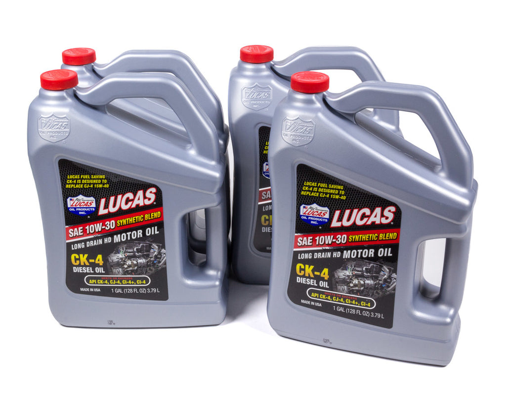 LUCAS OIL 10282-4 - Synthetic Blend 10w30 Diesel Oil Case 4 x 1Gal image