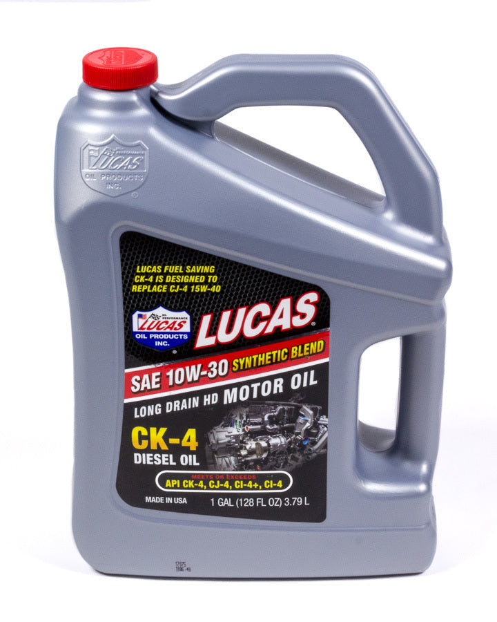 LUCAS OIL 10282 - Synthetic Blend 10w30 Diesel Oil Case 1 Gallon image