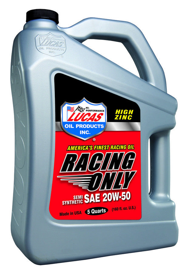 LUCAS OIL 10378 - 20w50 Semi Synthetic Racing Oil 5 Quart Jug image