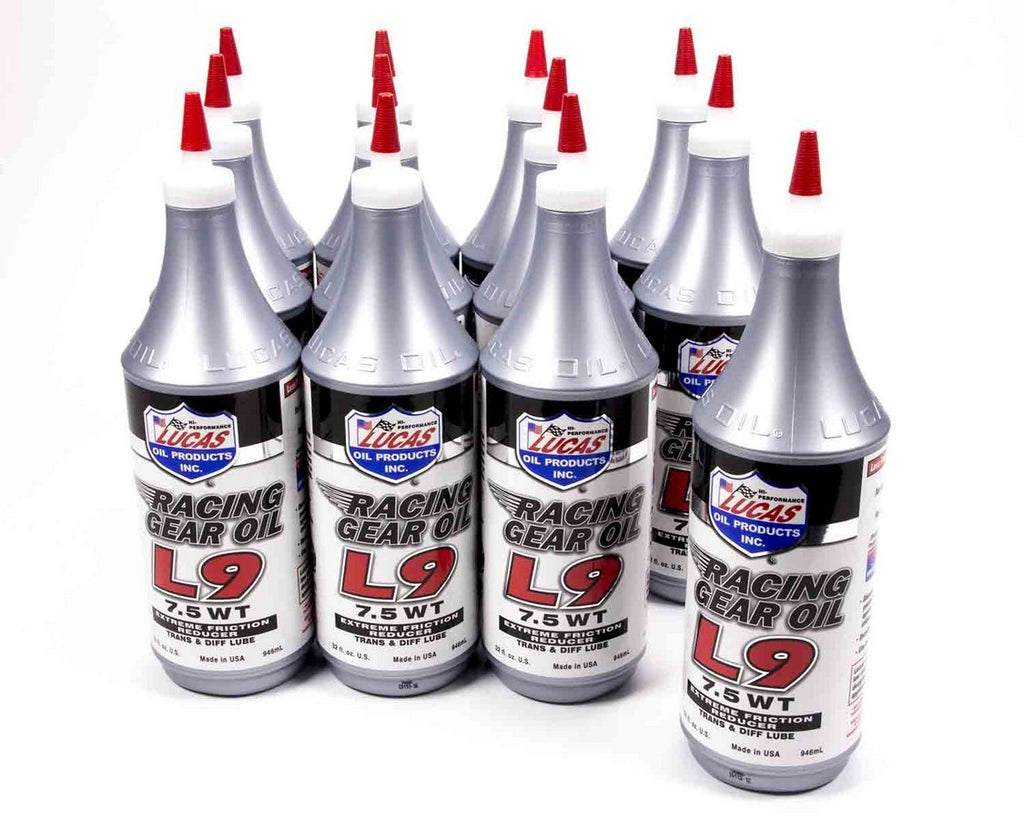 LUCAS OIL 10456-12 - Synthetic L9 Racing Gear Oil 12x1 Qt image