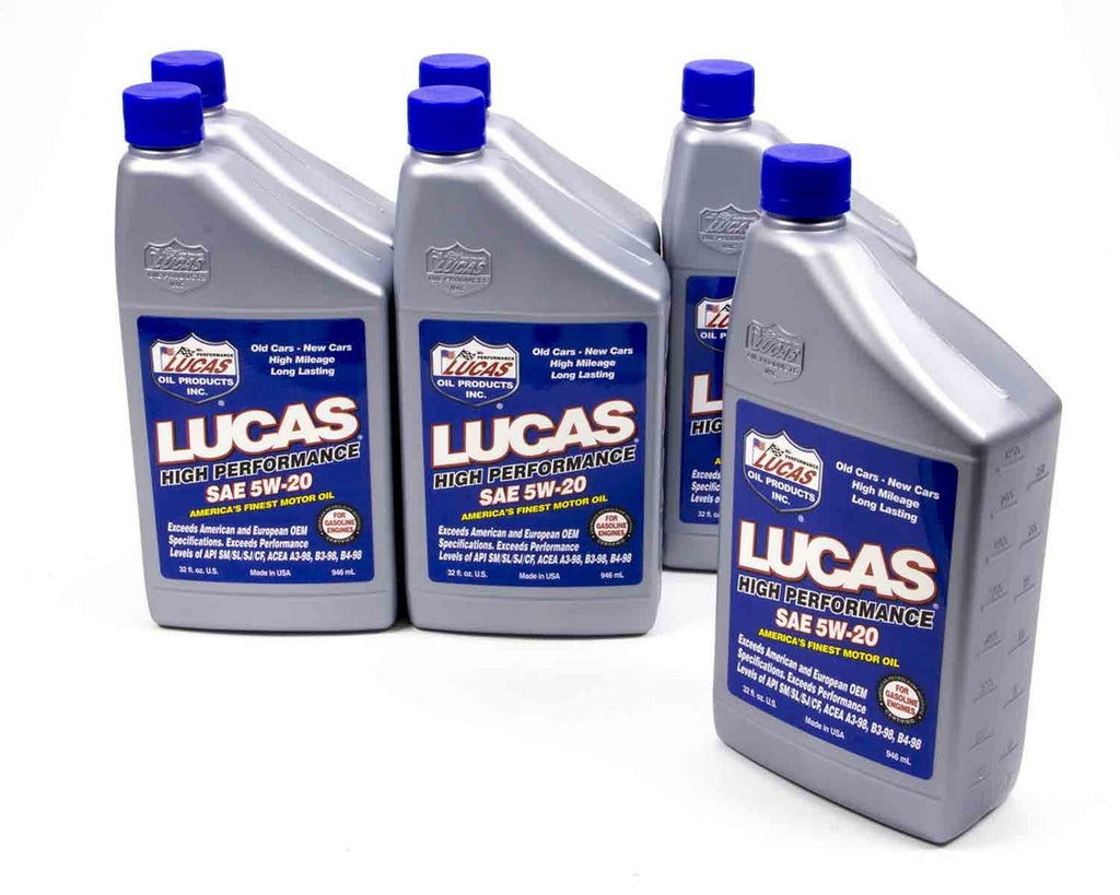 LUCAS OIL 10516-6 - SAE 5w20 Motor Oil 6x1 Quart image