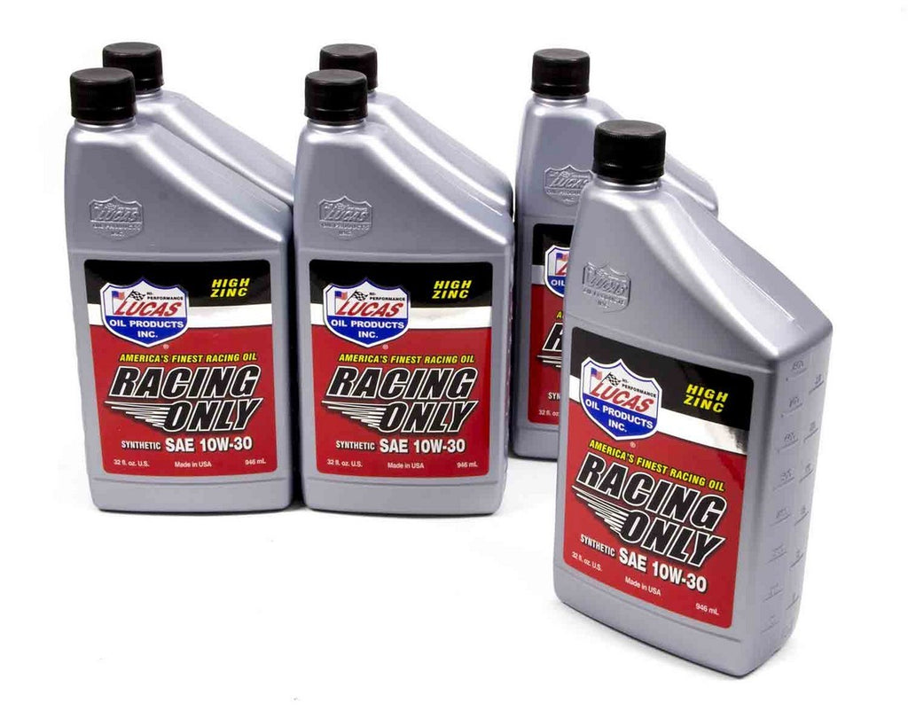 LUCAS OIL 10610-6 - Synthetic Racing Oil 10w30 6x1 Qt image