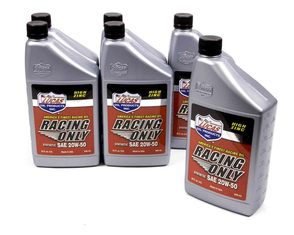 LUCAS OIL 10615-6 - Synthetic Racing Oil 20w50 6x1 Qt image