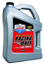 Load image into Gallery viewer, LUCAS OIL 10616 - Synthetic Racing Oil 20w50 - 5 Quart Bottle image