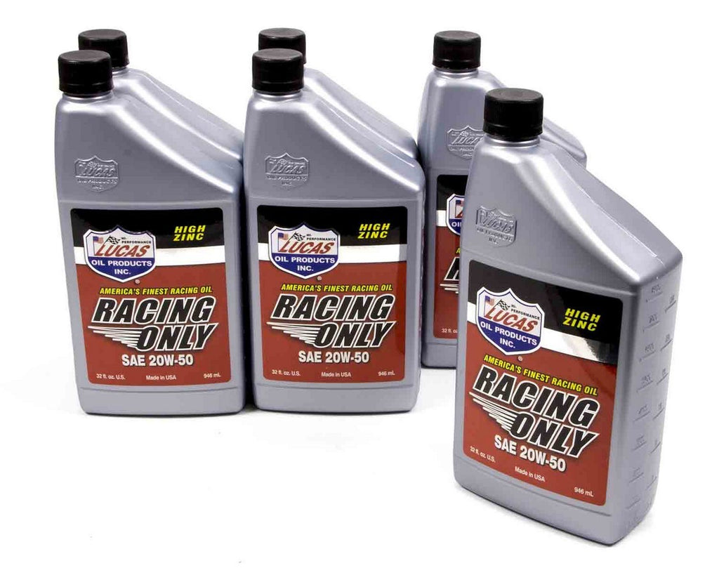 LUCAS OIL 10620-6 - 20w50 Racing Oil 6x1 Qt Semi-Synthetic image