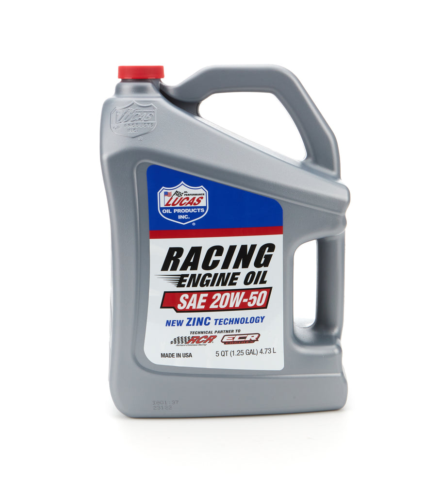 LUCAS OIL 10621 - SAE 20w50 Racing Oil 5 Quart Bottle image