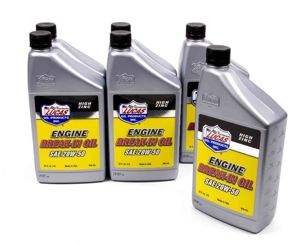 LUCAS OIL 10635-6 - 20w50 Break-In Oil 6x1 Qt image