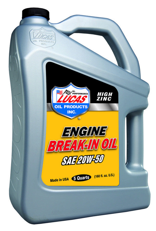 LUCAS OIL 10636 - SAE 20W50 Break-In Oil 5 Qt Bottle image