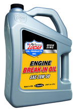 Load image into Gallery viewer, LUCAS OIL 10636 - SAE 20W50 Break-In Oil 5 Qt Bottle image