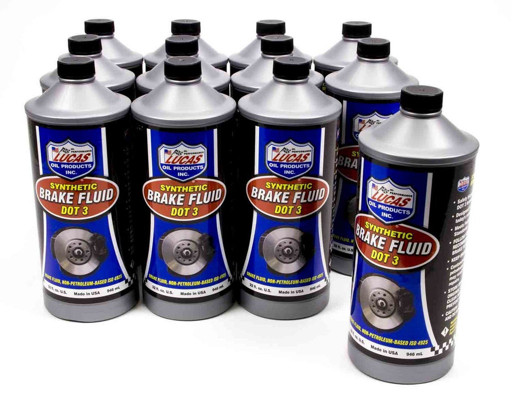 LUCAS OIL 10826-12 - Brake Fluid Dot 3 Case 12x1 Qt image