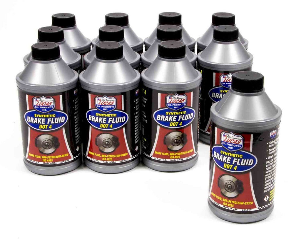 LUCAS OIL 10827-12 - Brake Fluid Dot 4 Case 12x12oz image