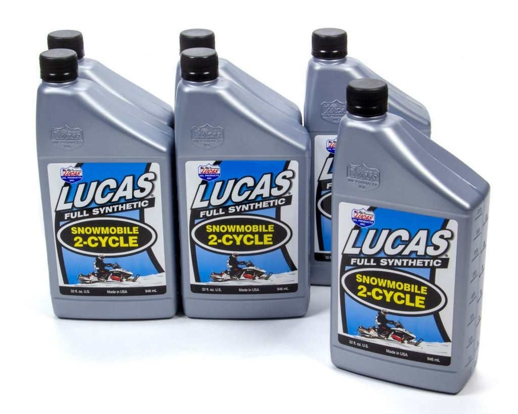 LUCAS OIL 10835-6 - 2 Cycle Snowmobile Oil Synthetic Case 6x1 Qt. image