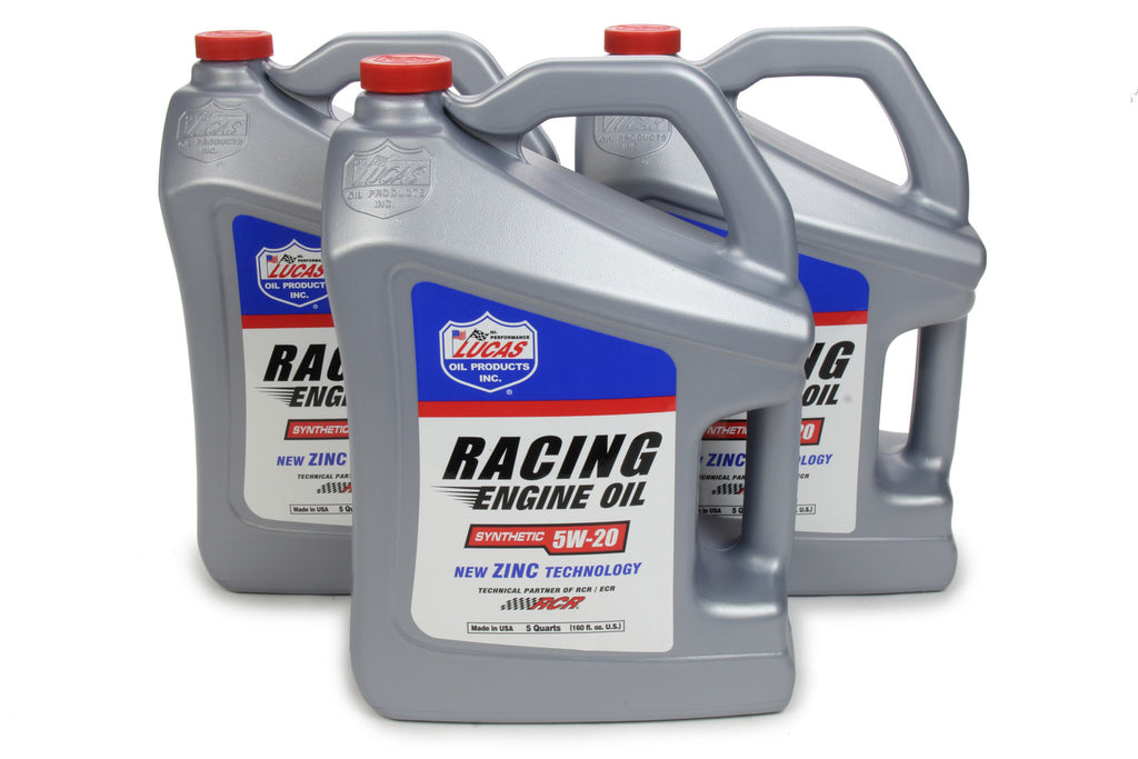 LUCAS OIL 10884-3 - 5w20 Synthetic Racing Oil Case 3 x 5 Quart image