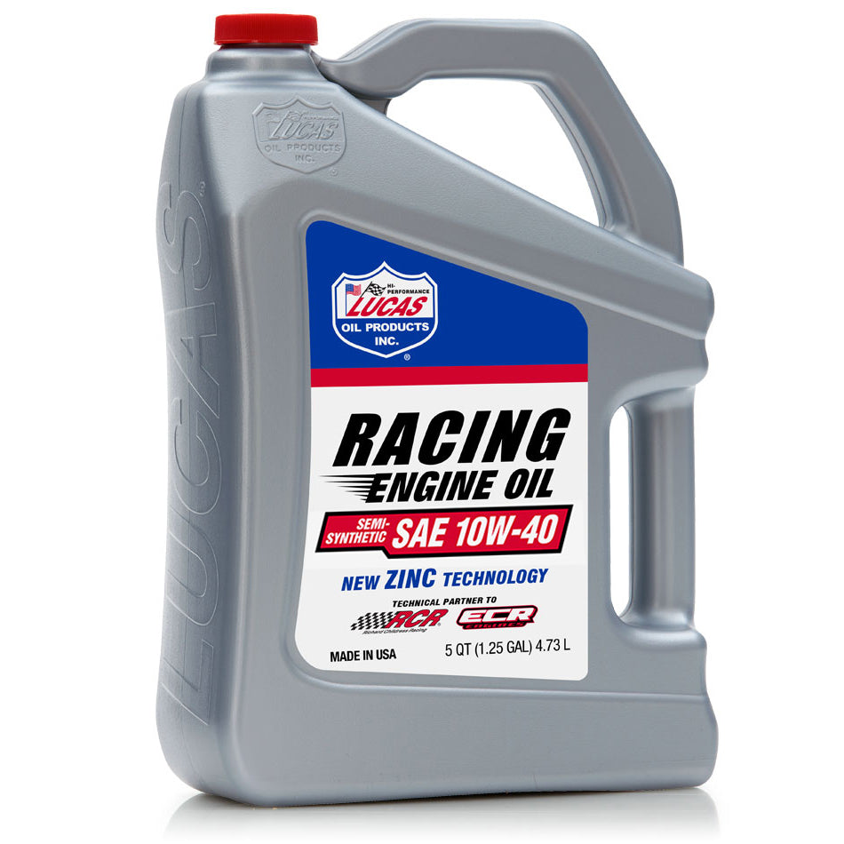 LUCAS OIL 10913 - 10w40 Semi Synthetic Racing Oil 5 Quart Jug image