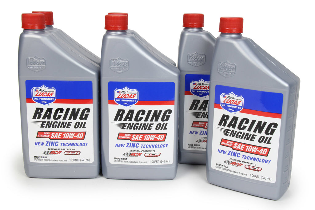 LUCAS OIL 10943-6 - 10w40 Semi Synthetic Racing Oil Case 6x1 Qt. image