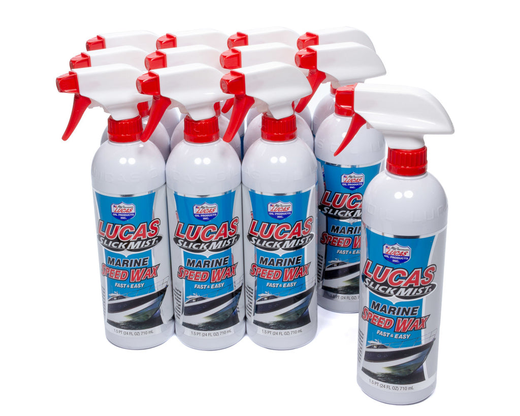 LUCAS OIL 10980-12 - Slick Mist Marine Speed Wax Case 12 x 24oz. image