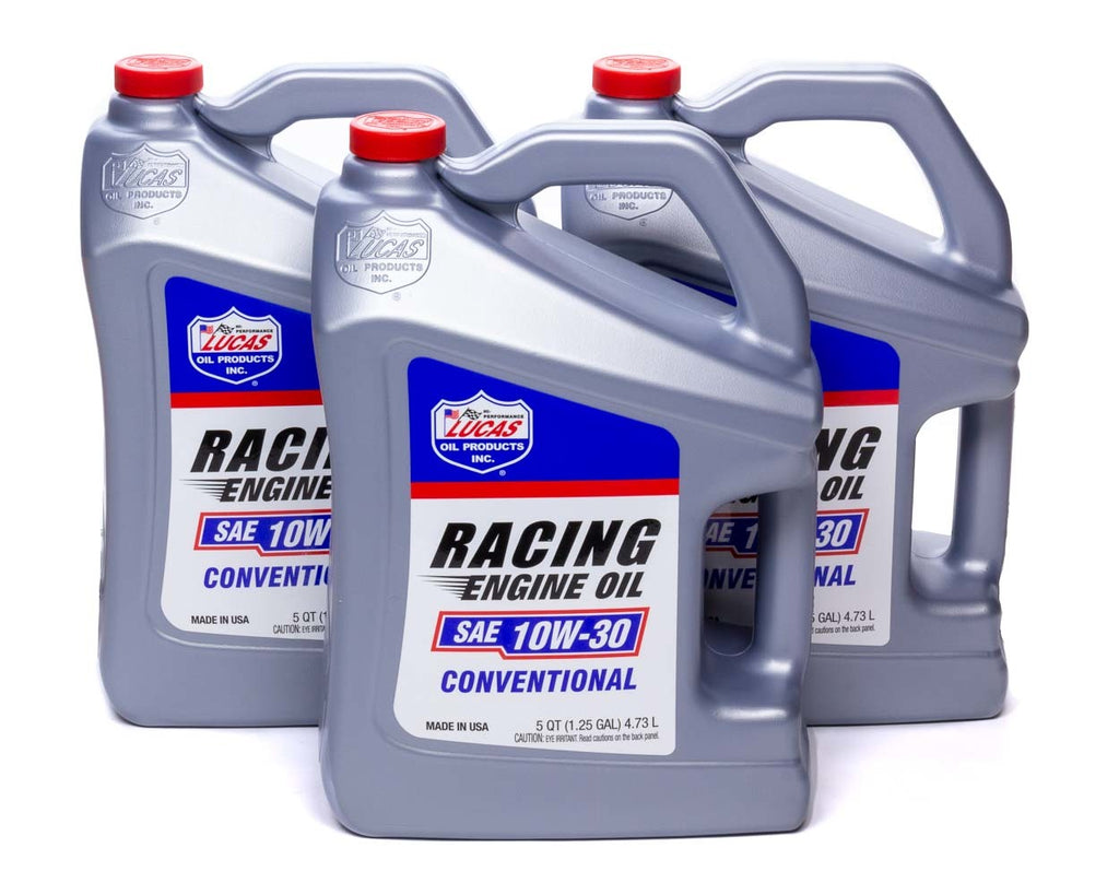 LUCAS OIL 11017-3 - SAE Racing Oil 10w30 Case 3 x 5qt Bottle image