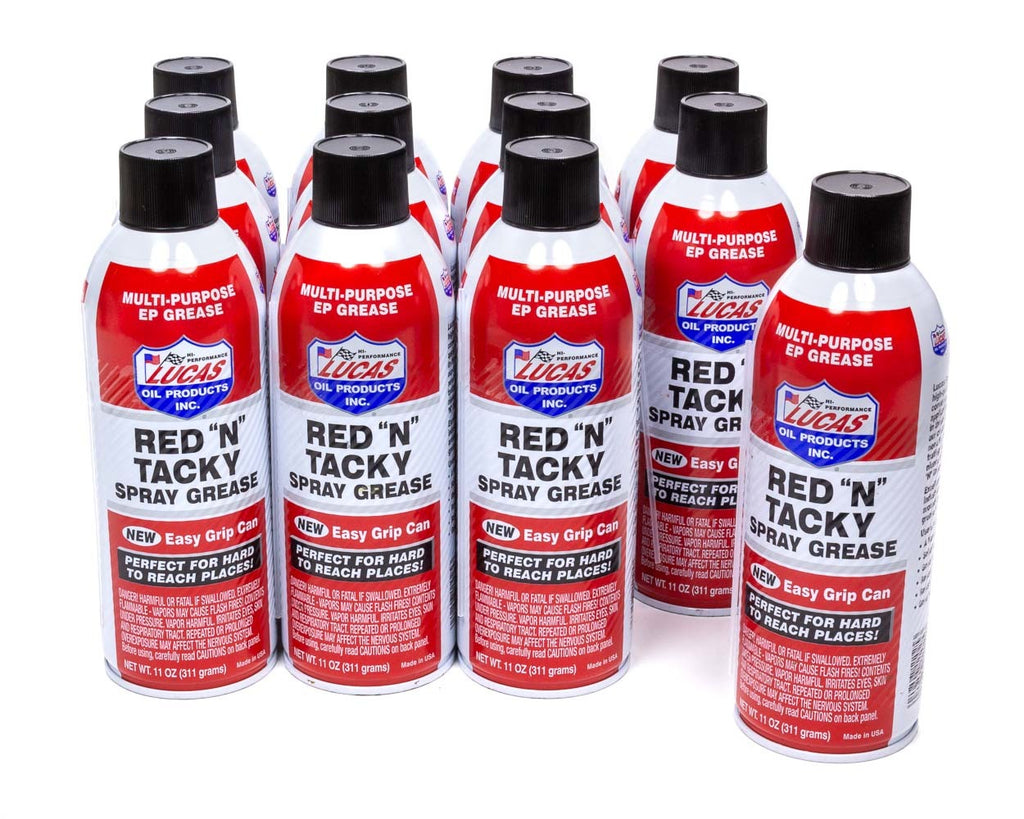 LUCAS OIL 11025-12 - Red-N-Tacky Spray Grease Temp Disc 5/21 image