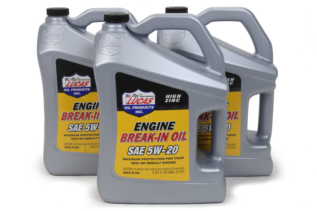 LUCAS OIL 11034-3 - SAE 5w20 Break-In Oil Case 3 x 5 Quart image