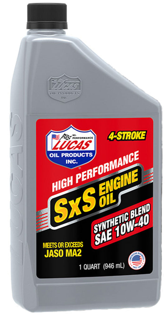 LUCAS OIL 11196 - Synthetic Blend 10w40 SXS Oil 1 Quart image