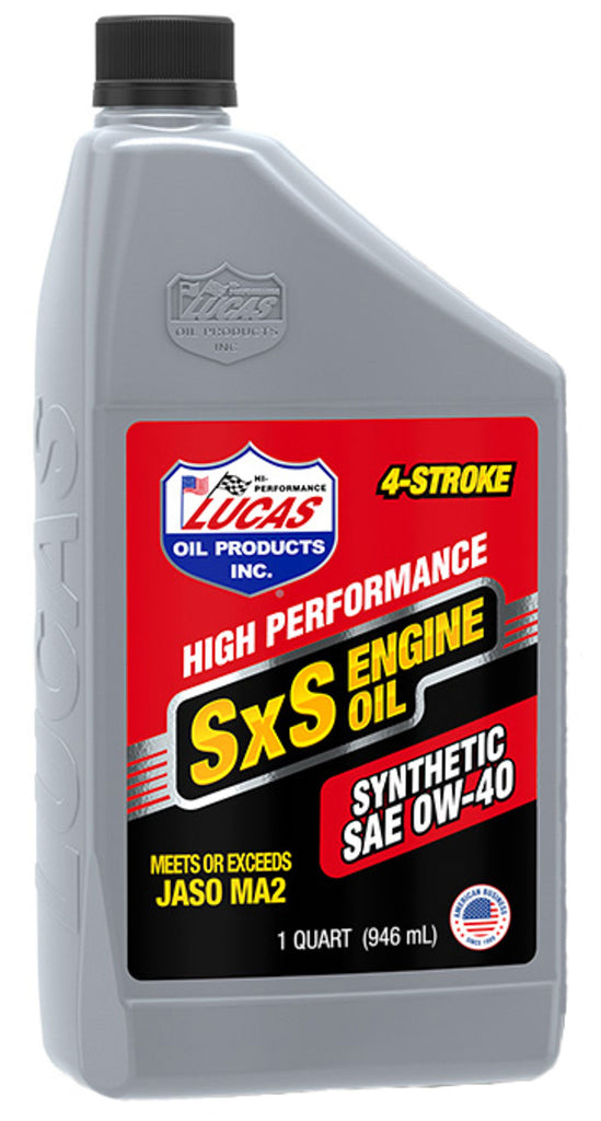 LUCAS OIL 11200 - Synthetic 0w40 SXS Oil 1 Quart image