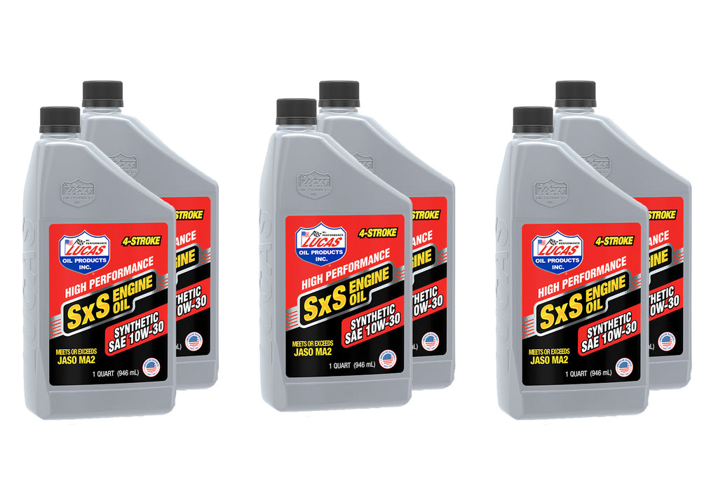 LUCAS OIL 11204-6 - Synthetic 10w30 SXS Oil Case 6 x 1 Quart image