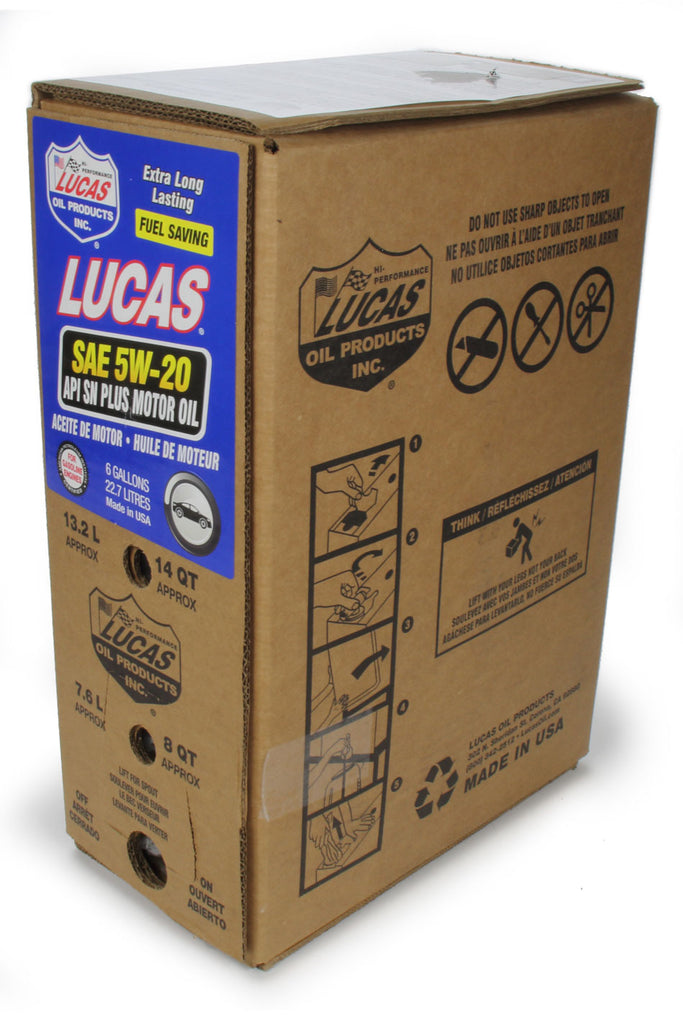 LUCAS OIL 18001 - SAE 5W20 Motor Oil 6 Gallon Bag In Box image