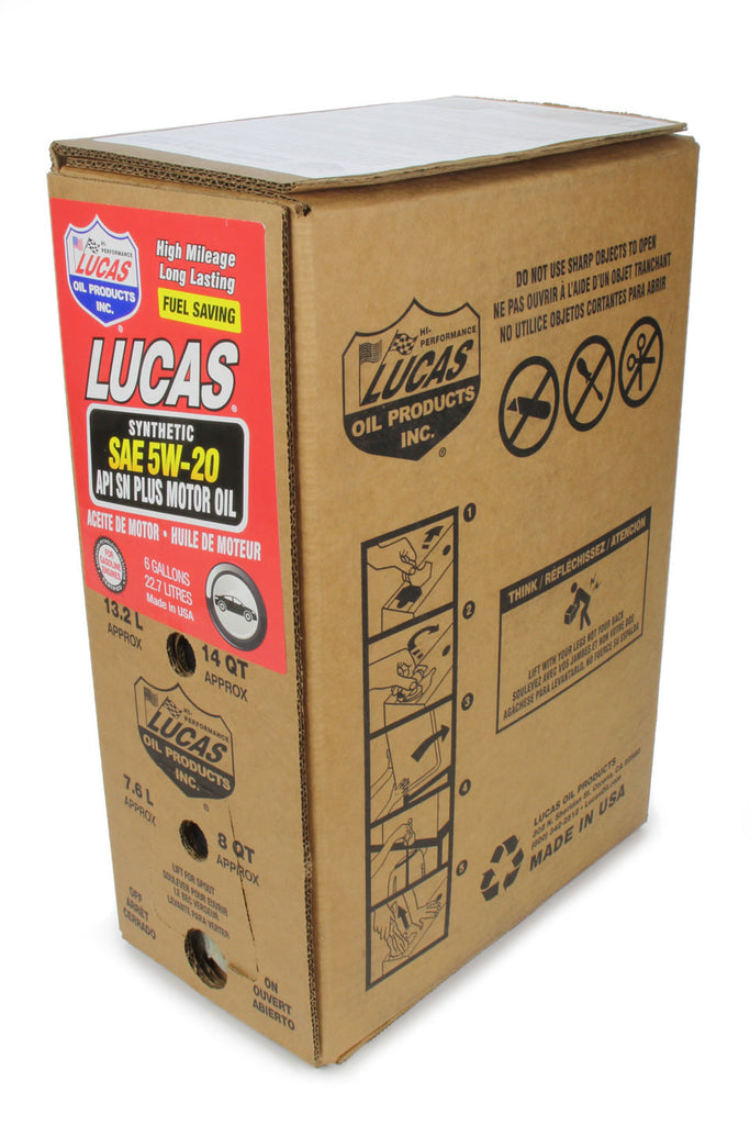 LUCAS OIL 18004 - Synthetic SAE 5W20 Oil 6 Gallon Bag In Box image