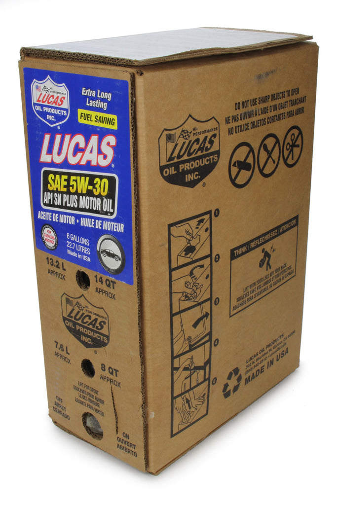 LUCAS OIL 18010 - SAE 5W30 Motor Oil 6 Gallon Bag In Box image