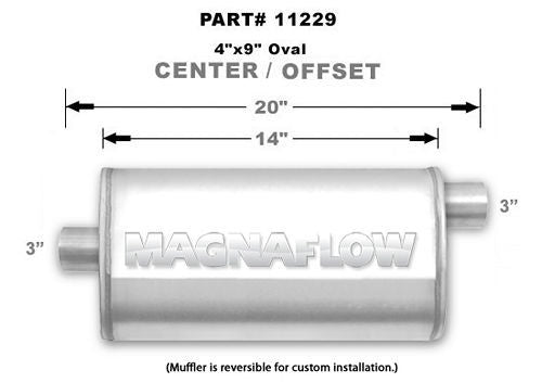 MAGNAFLOW PERF EXHAUST 11229 - Stainless Muffler 3in Offset In/Center Out image