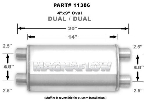 MAGNAFLOW PERF EXHAUST 11386 - Stainless Steel Muffler  image