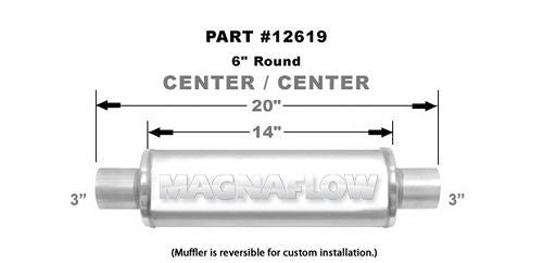 MAGNAFLOW PERF EXHAUST 12619 - Stainless Steel Muffler  image