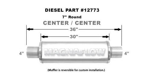 MAGNAFLOW PERF EXHAUST 12773 - Muffler Stainless 4in Center In/Out image