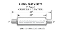 Load image into Gallery viewer, MAGNAFLOW PERF EXHAUST 12773 - Muffler Stainless 4in Center In/Out image