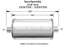 Load image into Gallery viewer, MAGNAFLOW PERF EXHAUST 14153 - Stainless Race Muffler 4in In/Out image