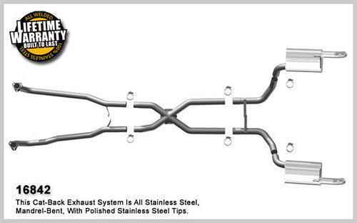 MAGNAFLOW PERF EXHAUST 16842 - 68-73 Corvette 5.7L Cat Back Exhaust Kit image