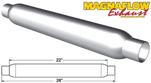 MAGNAFLOW PERF EXHAUST 18135 - Glass Pack Muffler 2.25in ALuminized Medium image