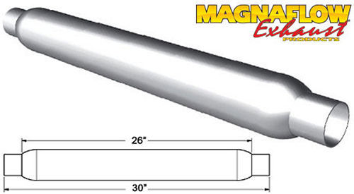 MAGNAFLOW PERF EXHAUST 18146 - Glass Pack Muffler 2.5in Aluminized Large image