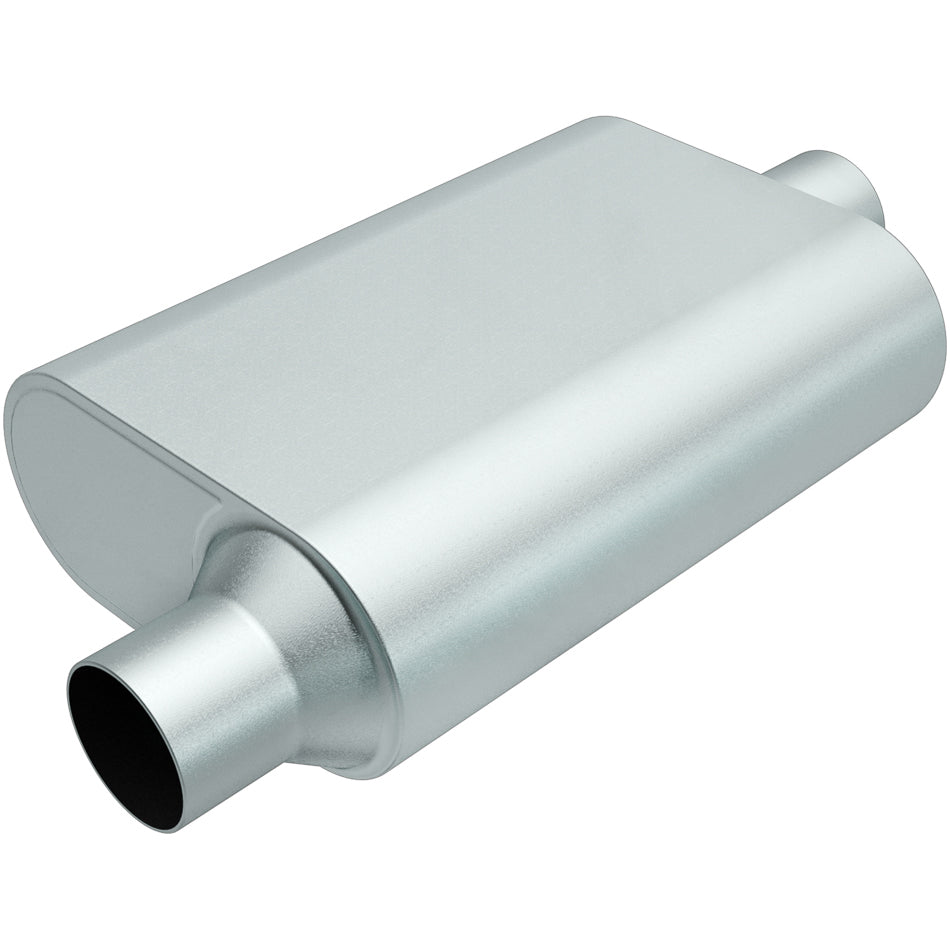 MAGNAFLOW PERF EXHAUST R23041 - Rumble Aluminizd Muffler 3in Offset In/Center Out image