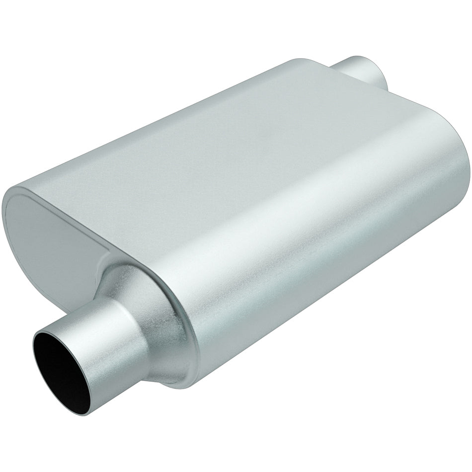 MAGNAFLOW PERF EXHAUST R23043 - Rumble Aluminizd Muffler 3in Offset In/Out image