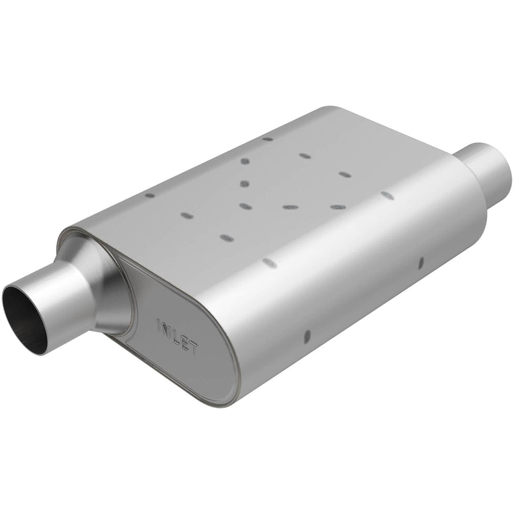 MAGNAFLOW PERF EXHAUST R32443 - Rumble Stainless Muffler 2.25in Offset/Offset image