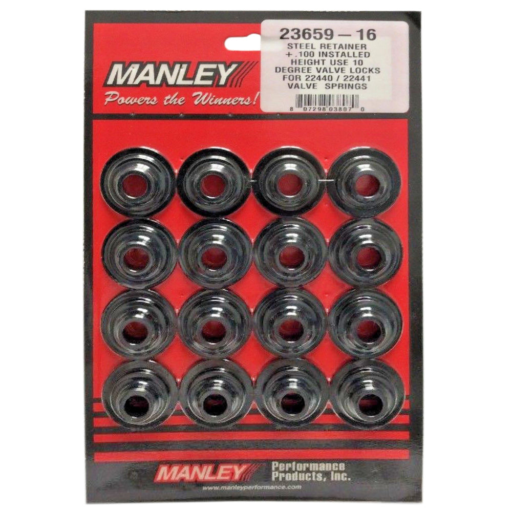 MANLEY 23659-16 - 1.550 10-Degree Valve Spring Retainers - Steel image