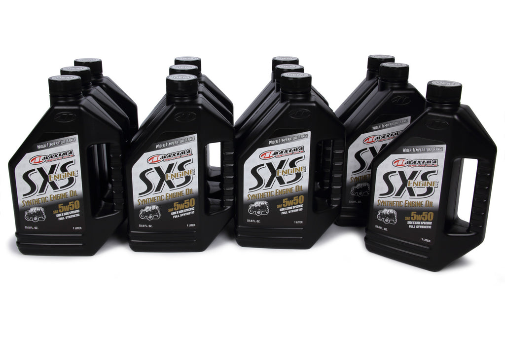 MAXIMA RACING OILS 30-18901 - SXS Engine Full Syntheti c 5w50 Case 12 x 1 Liter image