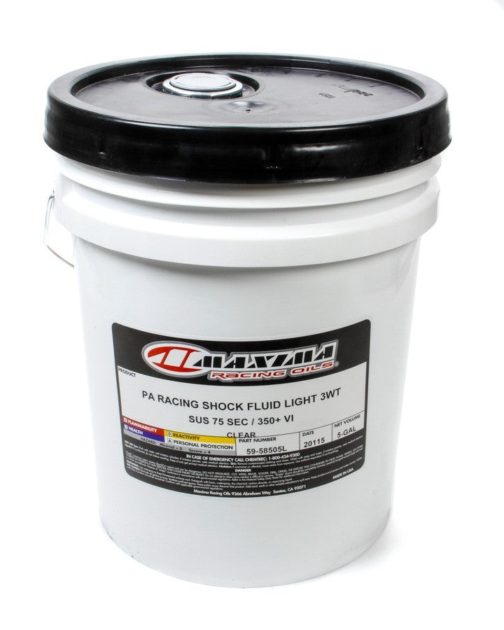 MAXIMA RACING OILS 59-58505L - 3w Racing Shock Oil 5 Gallon Pail image