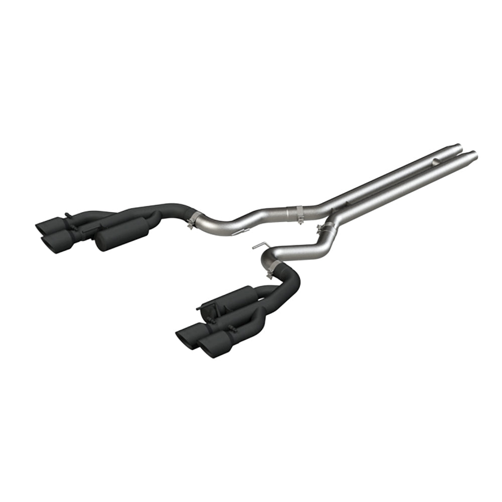 MBRP, INC S7207BLK - 18-  Mustang 5.0L 3in Ca t Back Exhaust Quad Dual image