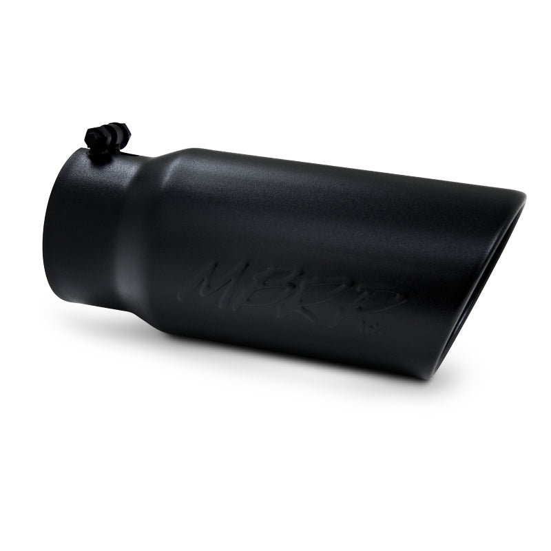 MBRP, INC T5051BLK - Tip 5in O.D. Angled Roll ed End  4in inlet image