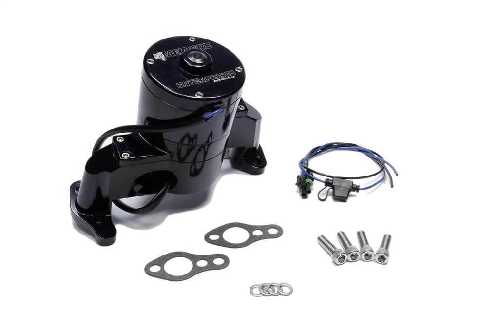 MEZIERE WP101SHD - SBC Billet HD Electric Water Pump - Black image