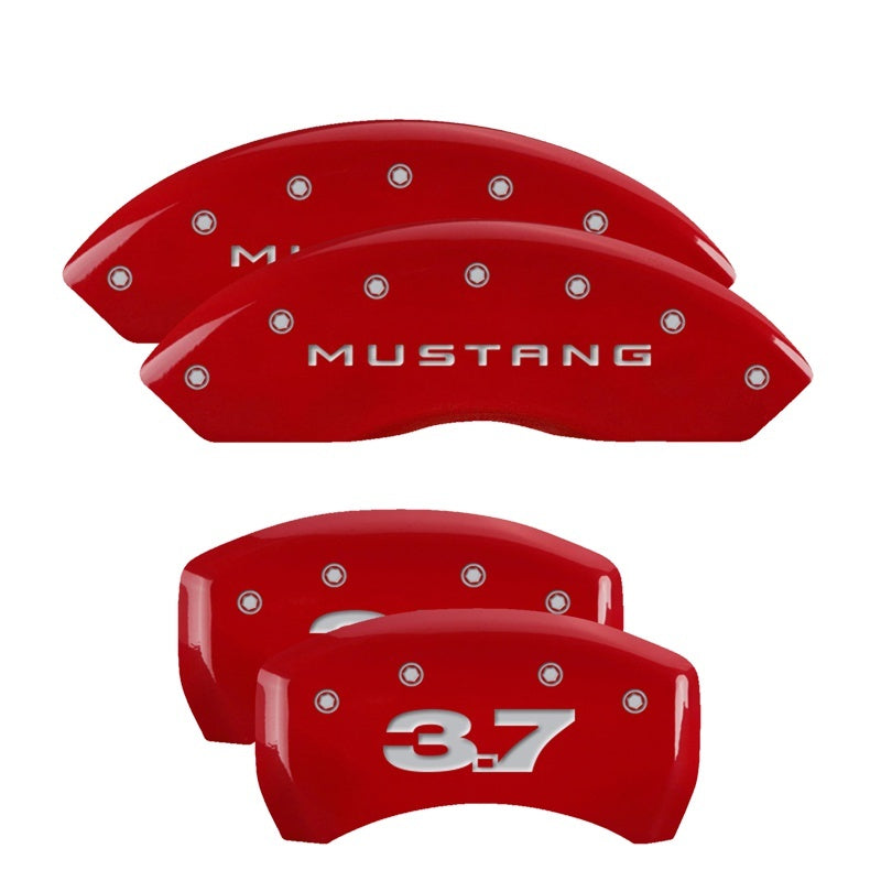 MGP CALIPER COVER 10198SM37RD - 10-14 Mustang Base Caliper Covers Red image