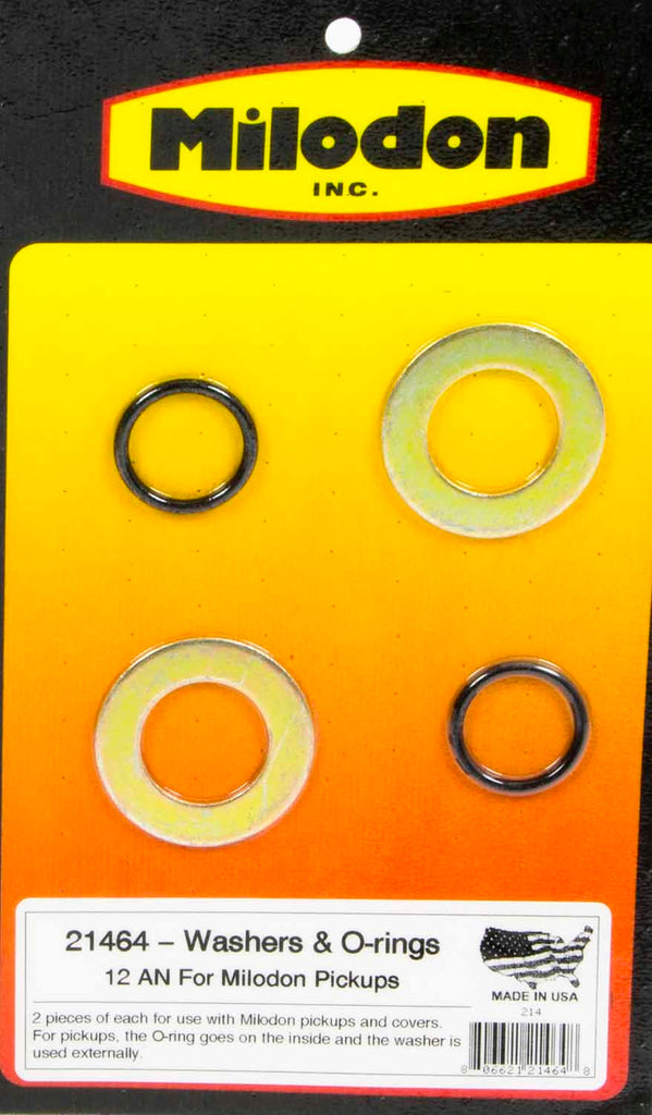 MILODON 21464 - -12an Large Washers & O-Rings (2-Each) image